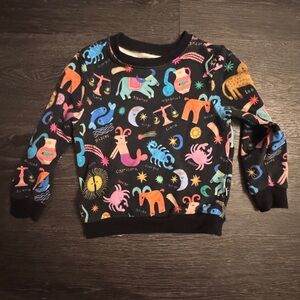 Zodiac Little Sleepies Astrology Colorful Pullover Crewneck Sweatshirt 18-24